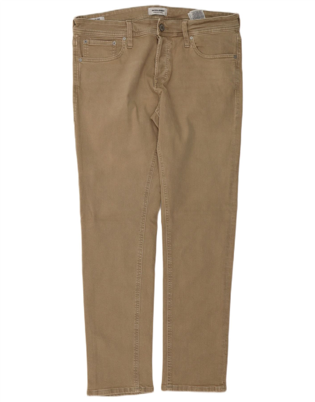 Jack & Jones Herre GLENN Slim Jeans W34 L32 Beige Bomuld