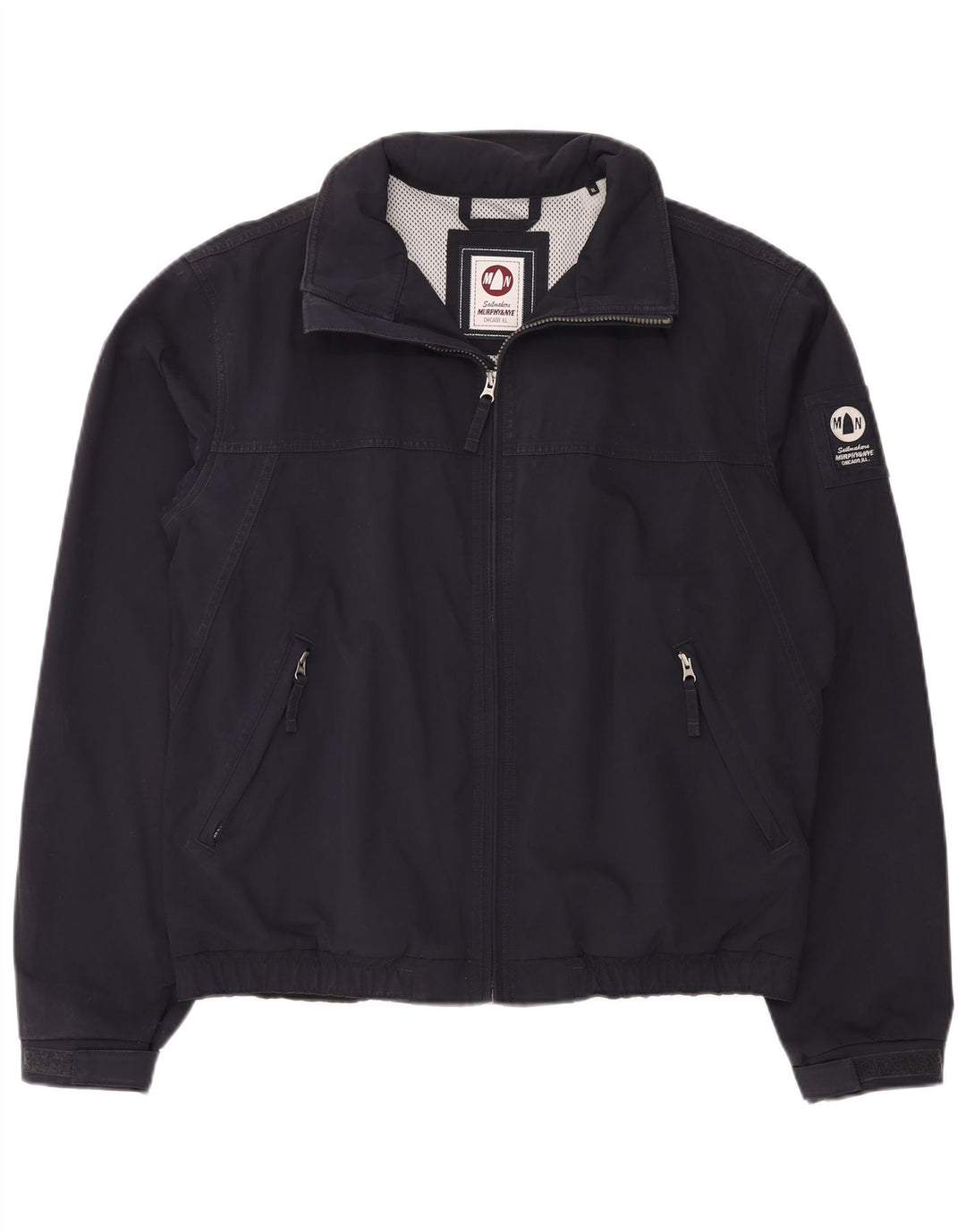 Murphy & Nye Herre Sailmakers Windbreaker Jacket UK 42 XL Navy Blue