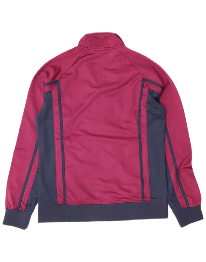 ASICS træningsdragt topjakke til kvinder UK 14 Large Purple Colourblock Polyester