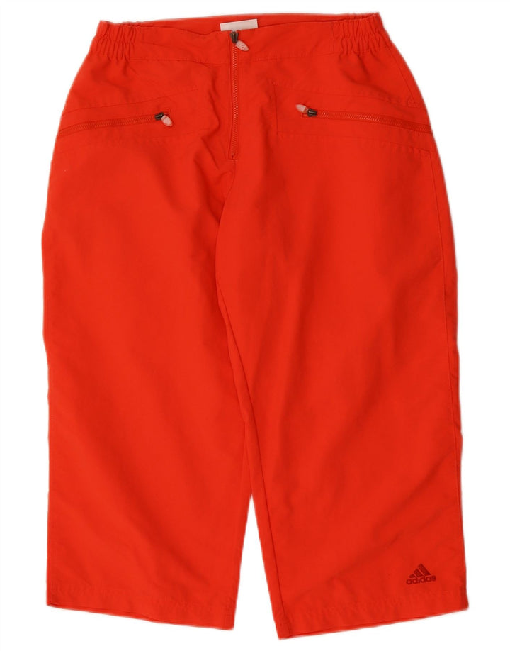 ADIDAS Bermuda Shorts til kvinder UK 10 Small W28 Orange Polyamid
