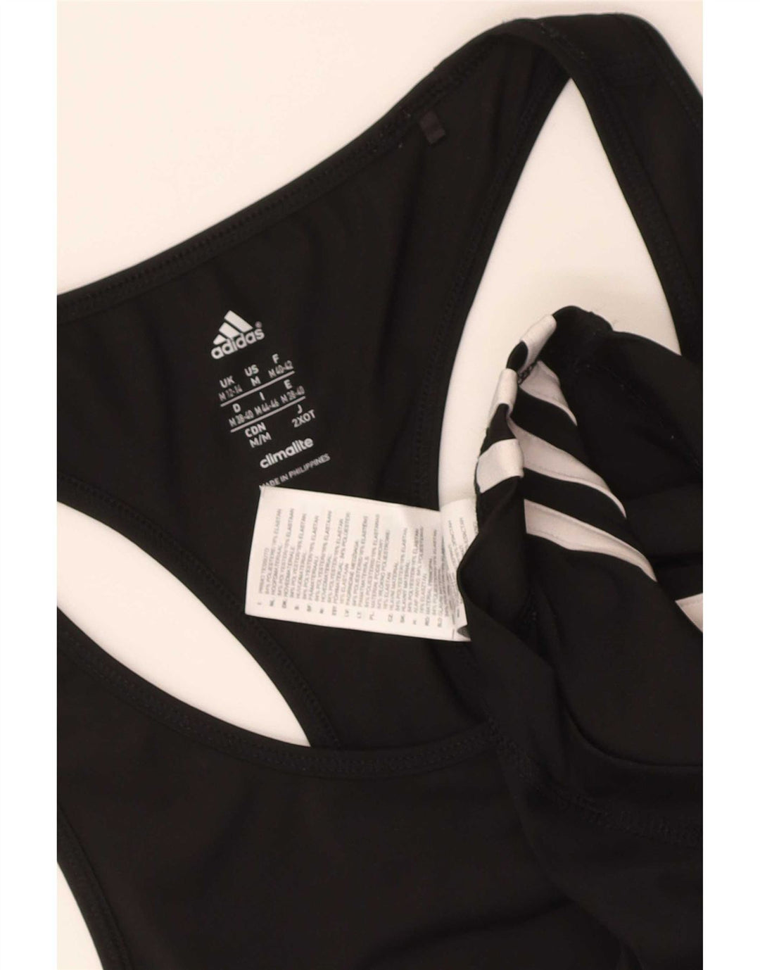 Adidas Dame Climalite Vest Top UK 12/14 Medium Sort Polyester