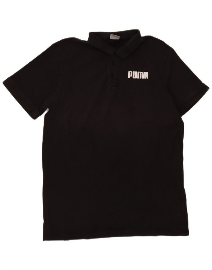 PUMA Grafisk poloshirt til mænd, stor sort bomuld
