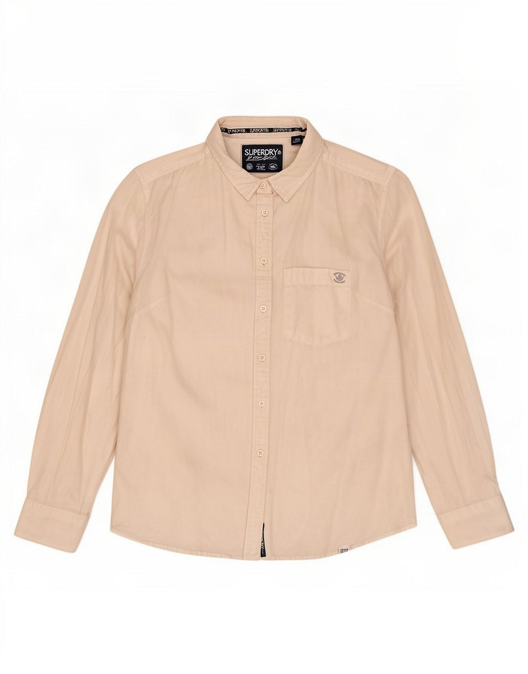 Superdry Dameskjorte UK 16 Stor hvid bomuld