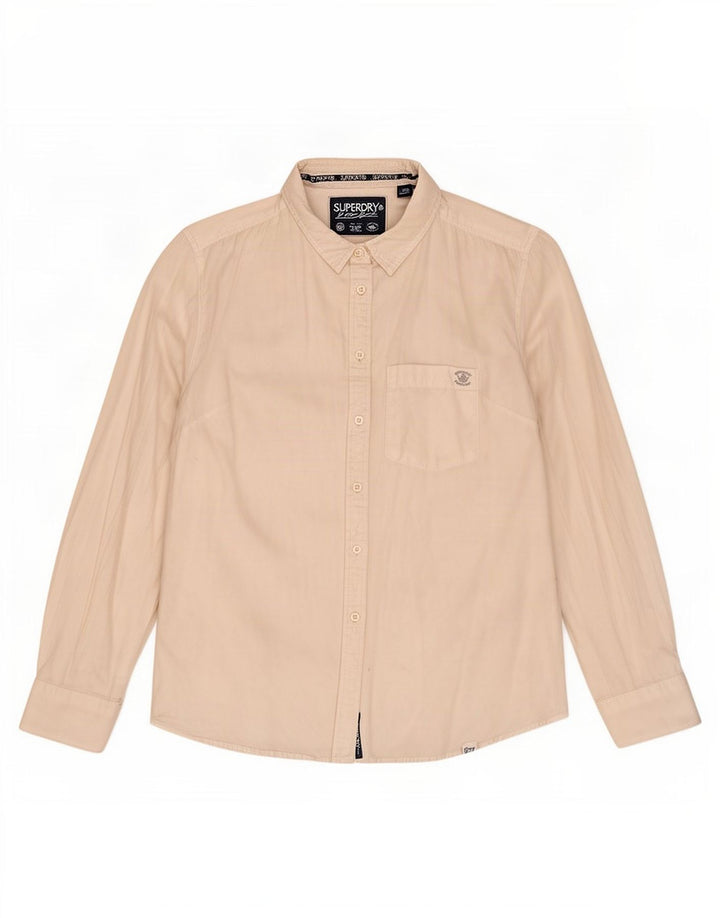 Superdry Dameskjorte UK 16 Stor hvid bomuld