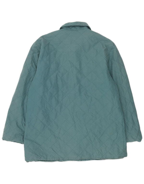 Orvis Quiltet jakke til kvinder UK 16 Large Blue Polyester