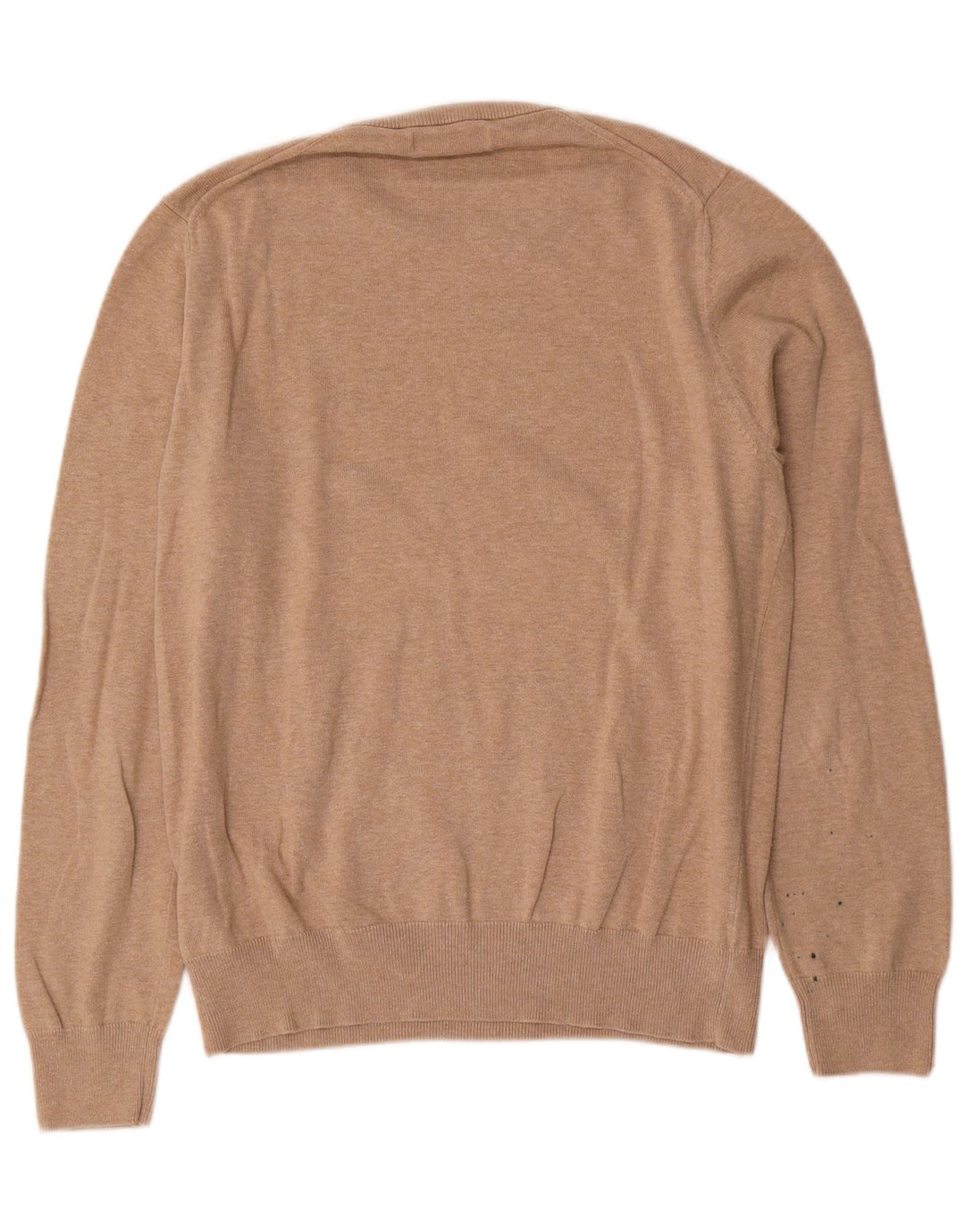 Marks & Spencer Herre sweater med rund hals, medium beige bomuld