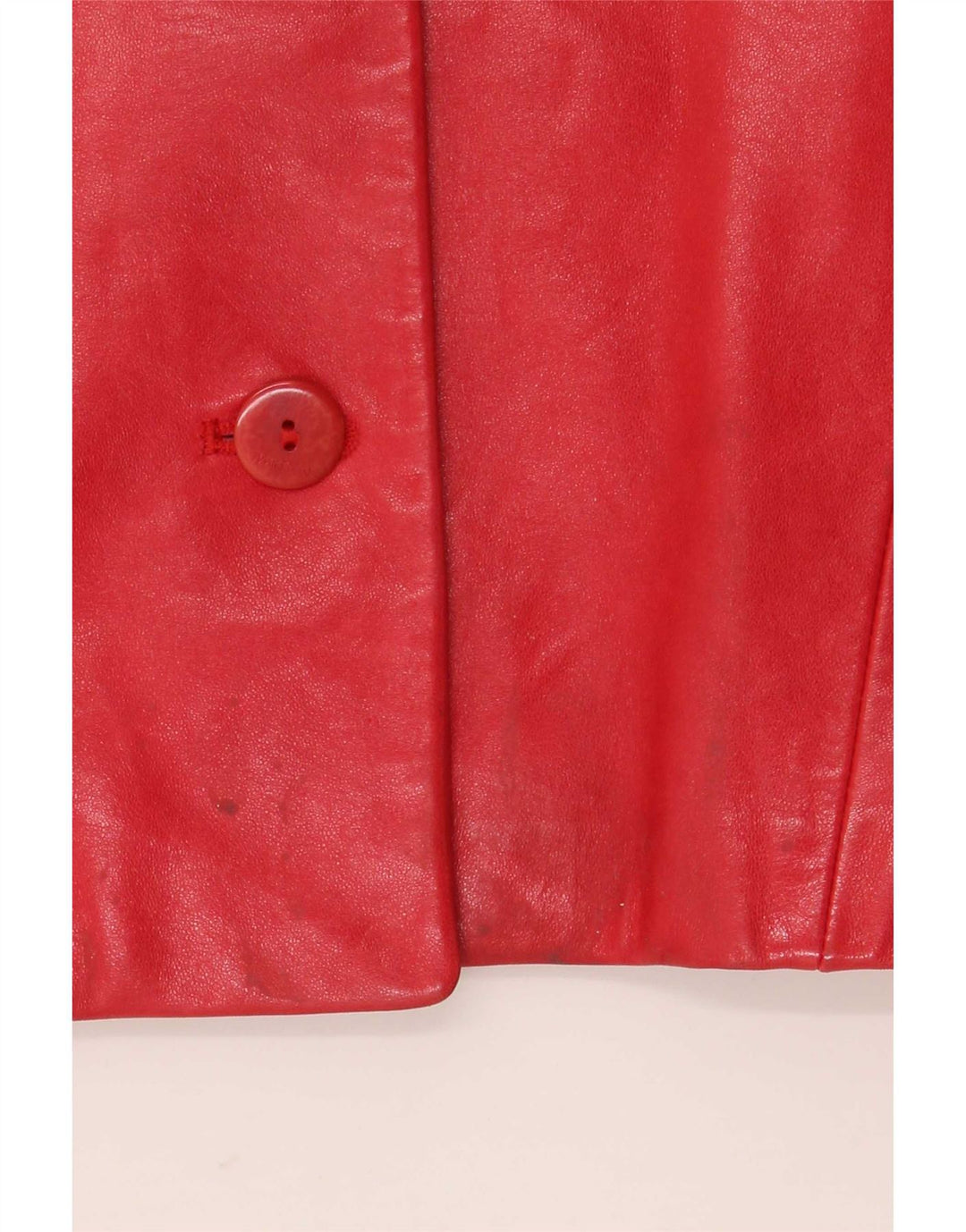 Marc Cain Dame 4-knaps læder blazerjakke US Small Red