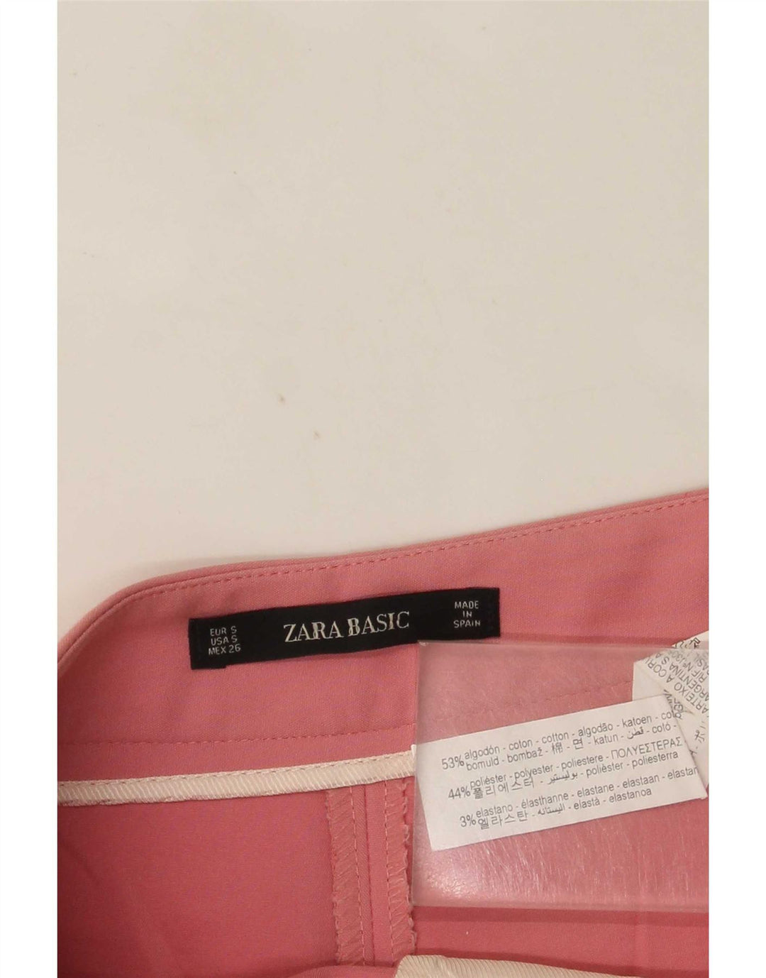 Zara Hot Pants til kvinder Small W26 Pink Bomuld