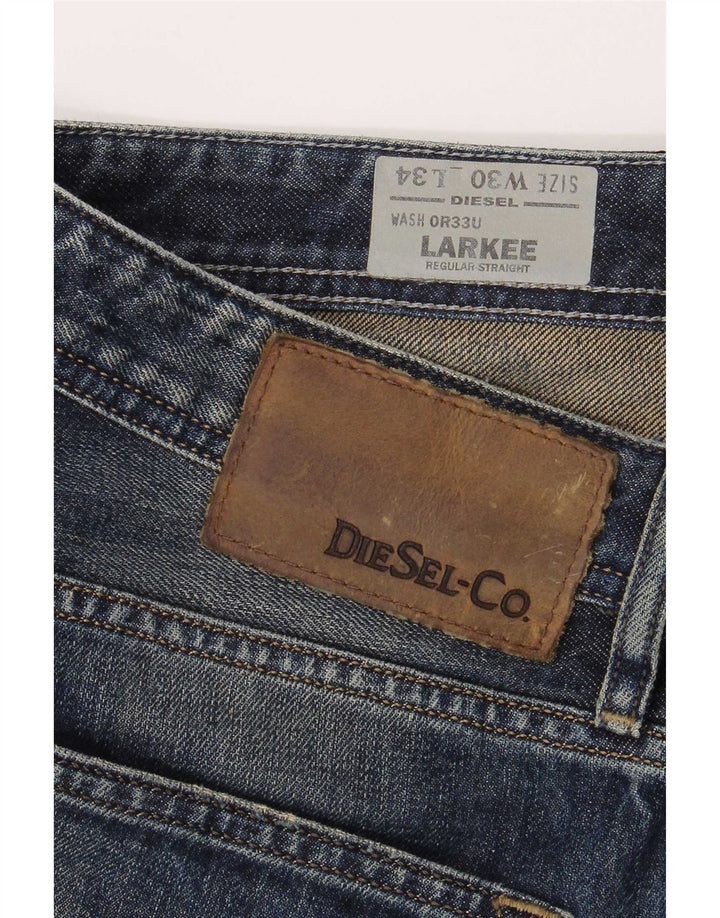 Diesel Herre Larkee Regular Straight Jeans W30 L34 Blå Bomuld