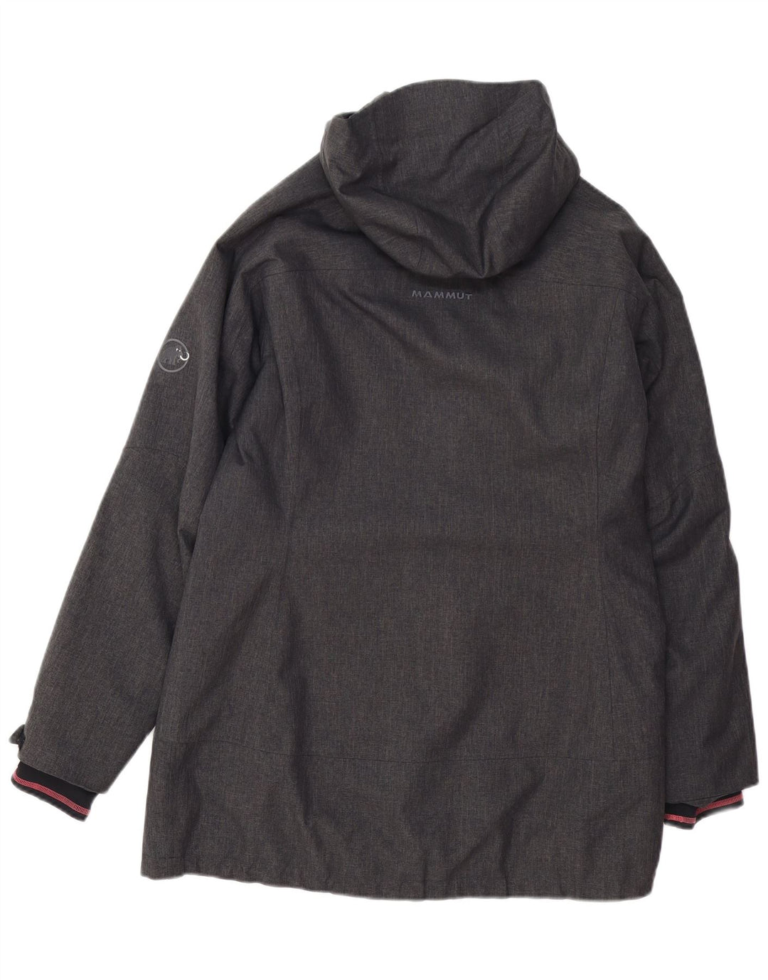 MAMMUT vindjakke med hætte til kvinder UK 16 Stor grå polyester