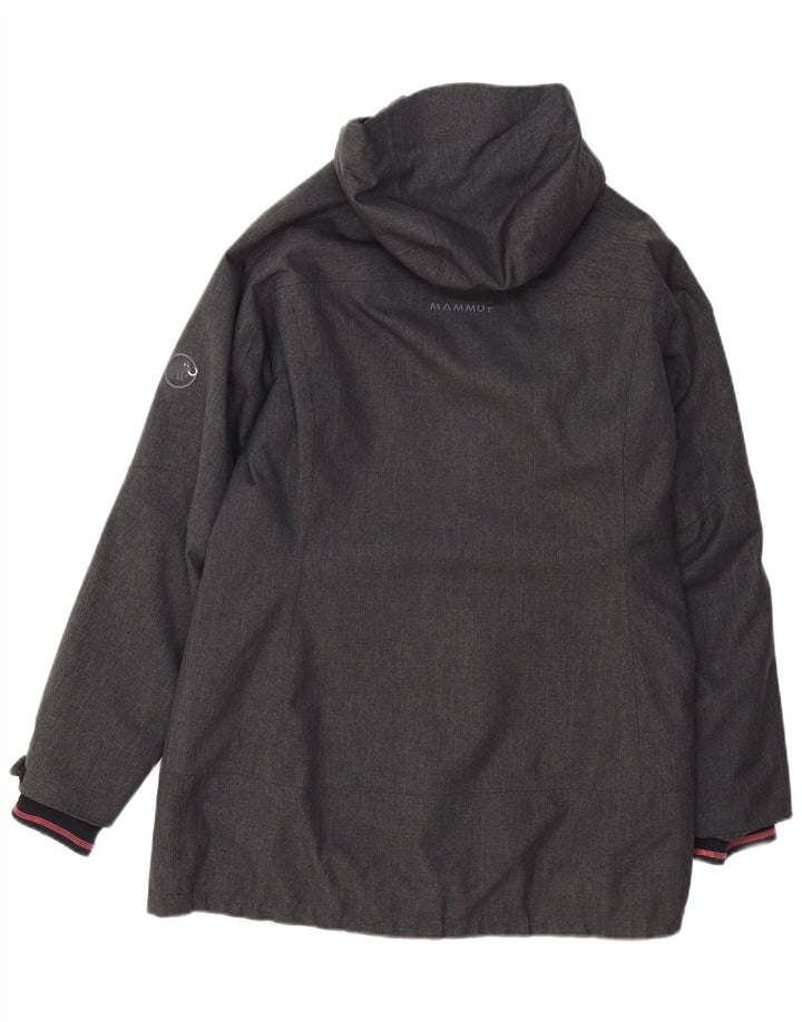 MAMMUT vindjakke med hætte til kvinder UK 16 Stor grå polyester