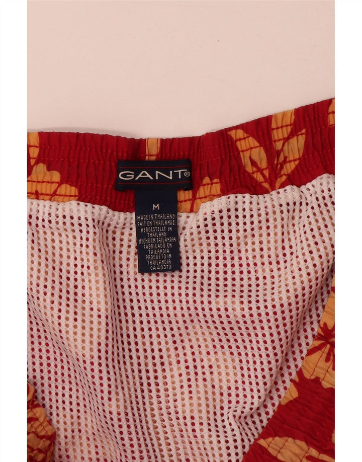 Gant Badeshorts til mænd Medium rød blomstret nylon