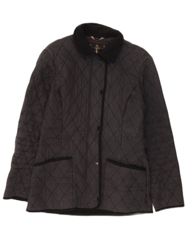 Barbour Quiltet jakke til kvinder UK 8 Small Navy Blue