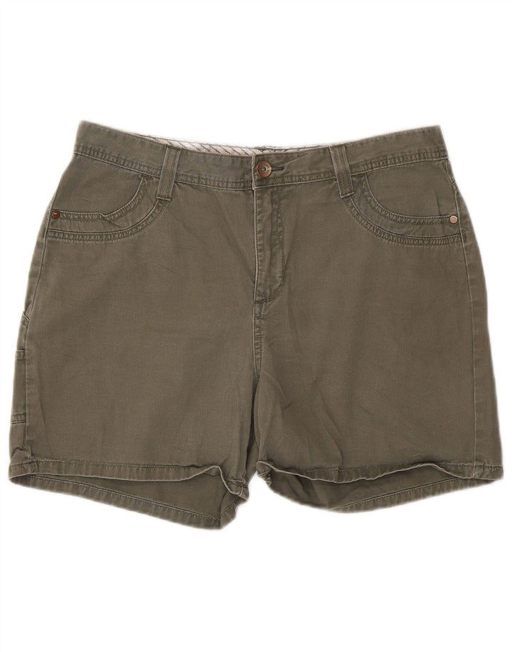 LEE Cargo Shorts til kvinder US 12 Large W32 Khaki Cotton