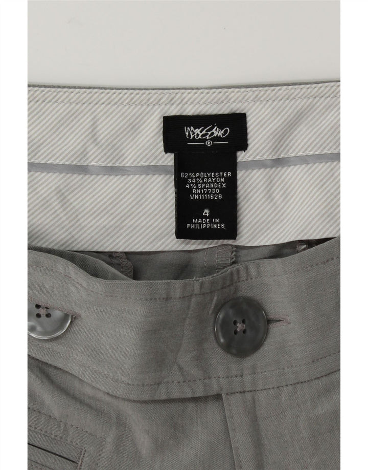 MOSSIMO Womens Straight Cropped Trousers US 4 Small W30 L24 Grey Polyester Vintage Mossimo and Second-Hand Mossimo from Messina Hembry 
