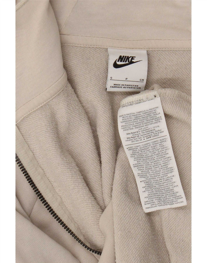 Nike Hættetrøje med lynlås til mænd, lille beige bomuld