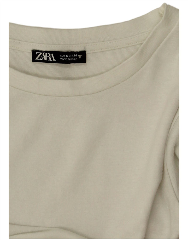 Zara langærmet bodysuit til kvinder UK 8 Small Off White