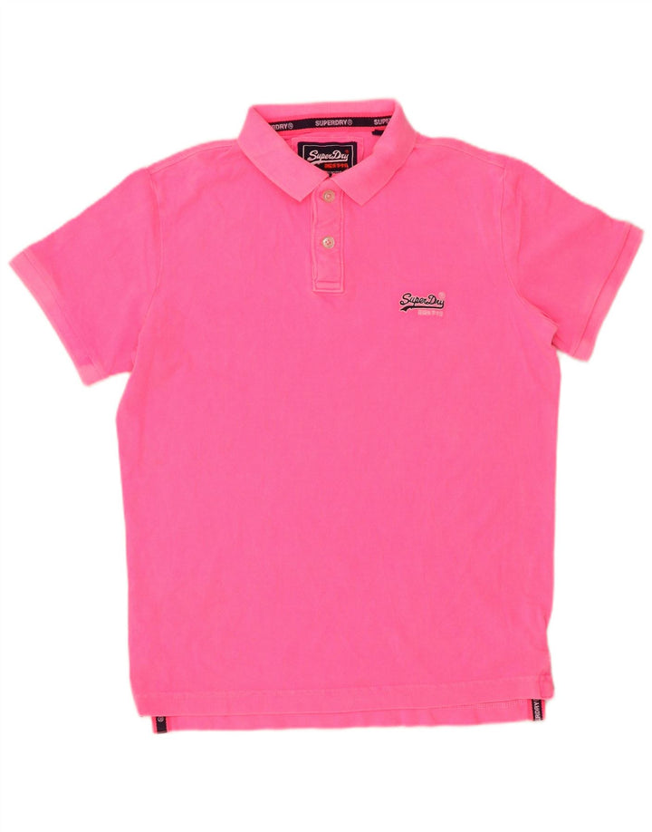 SUPERDRY Poloshirt til mænd Medium Pink Bomuld