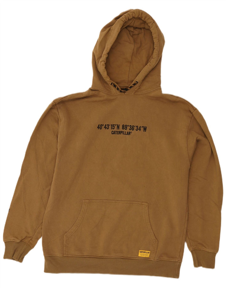 Caterpillar Herre grafisk hættetrøje Jumper Medium Khaki Bomuld