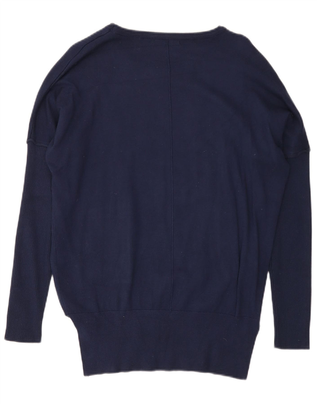 GUESS Dame Oversized Boat Neck Jumper Sweater UK 6 Small Navy Blue