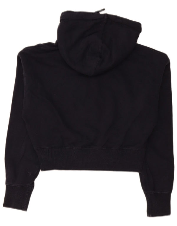 Superdry Womens Oversized grafisk hættetrøjetrøje UK 10 Small Navy Blue