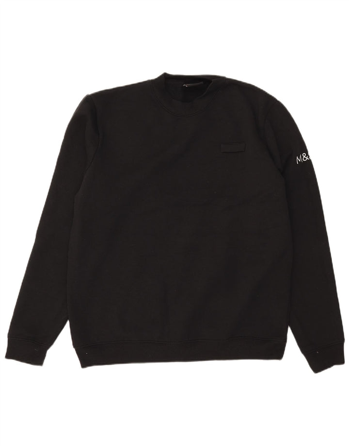 Marks & Spencer Herre sweatshirt Jumper Medium Sort Polyester