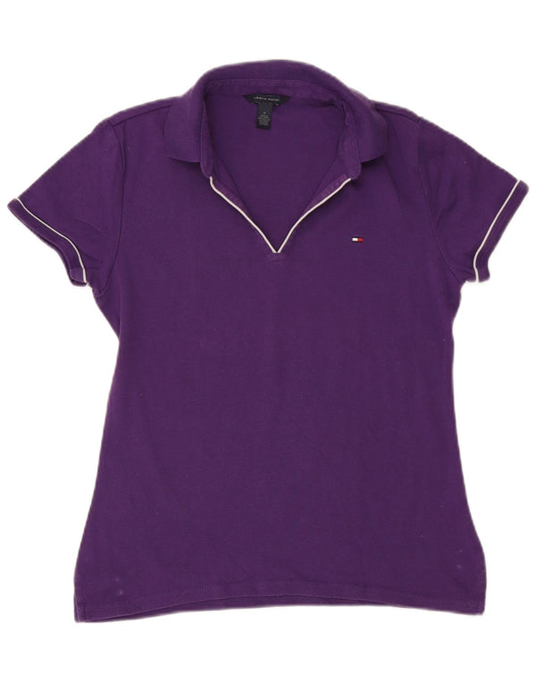 Tommy Hilfiger Dame Polo Shirt UK 12 Medium Purple