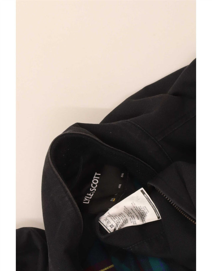 Lyle & Scott Herre Bomber Jacket UK 44 2XL Navy Blue Cotton