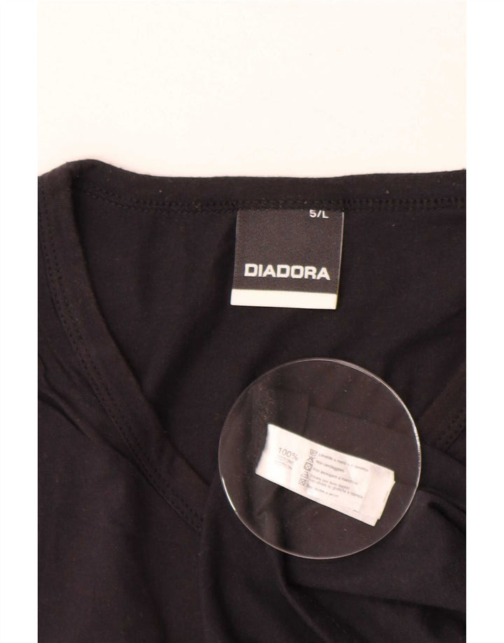 Diadora Herre T-Shirt Top Stor Sort Bomuld