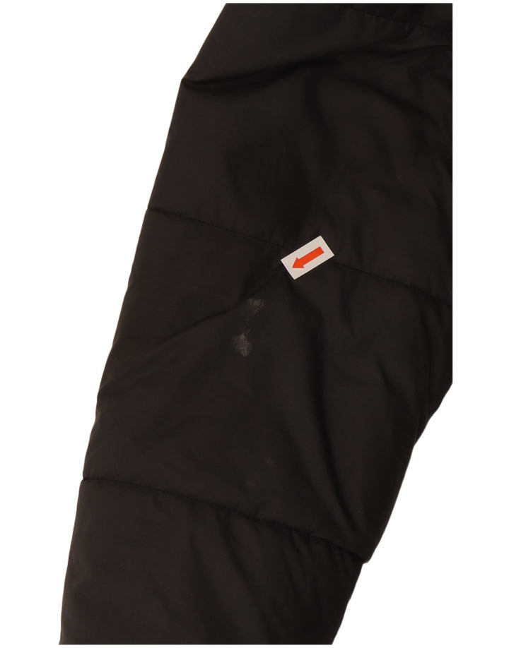 ADIDAS Polstret hættejakke til kvinder UK 14 Medium Sort Polyester