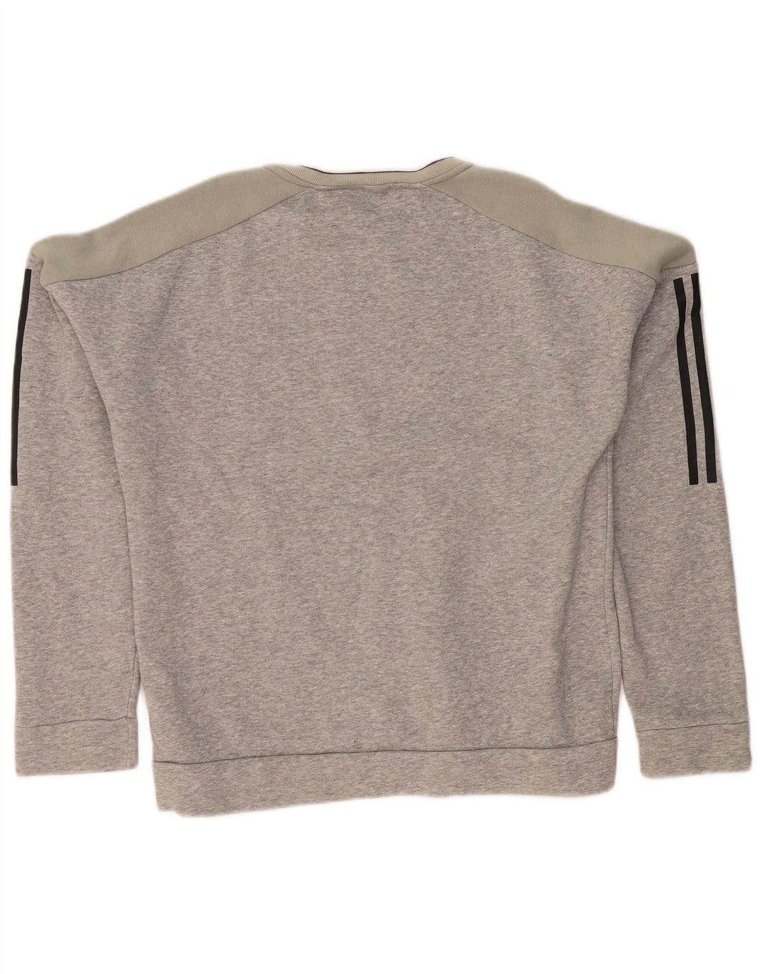Adidas Herre Sweatshirt Jumper Small Grå Colourblock Bomuld