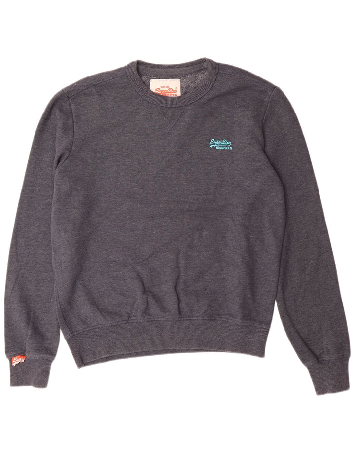 Superdry Sweatshirt til mænd, stor grå bomuld Retro