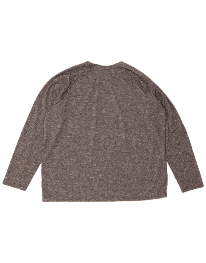 Nike Herre Dri Fit Top Langærmet XL Grå Flecked