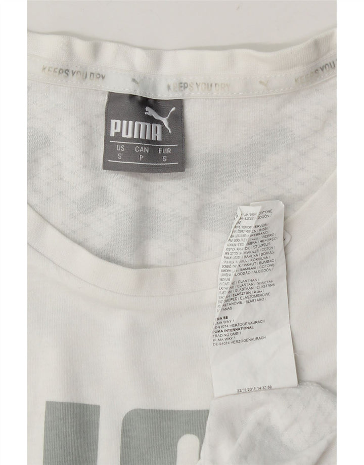 Puma Herre grafisk T-shirt Top Lille hvid Camouflage Bomuld