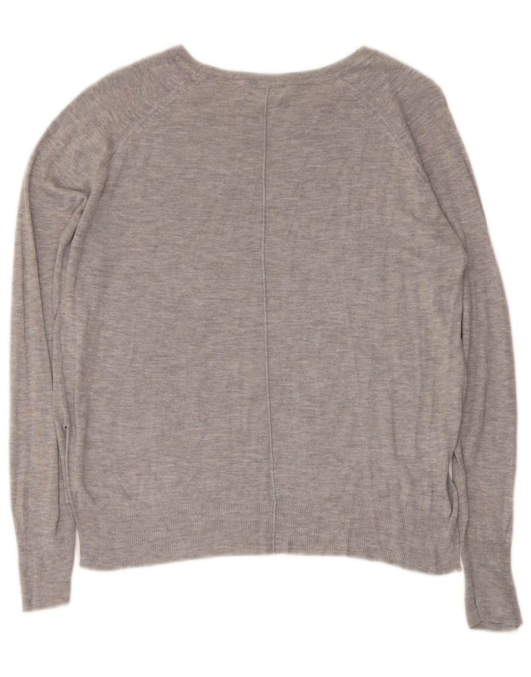 Zara Womens Crop Boat Neck Jumper Sweater UK 14 Medium Grey