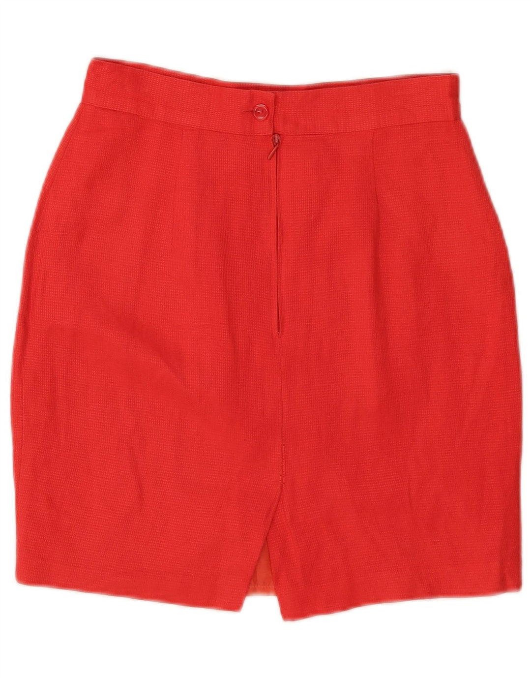 Benetton Dame Mini Pencil Skirt IT 42 Medium W26 Rød ternet linned