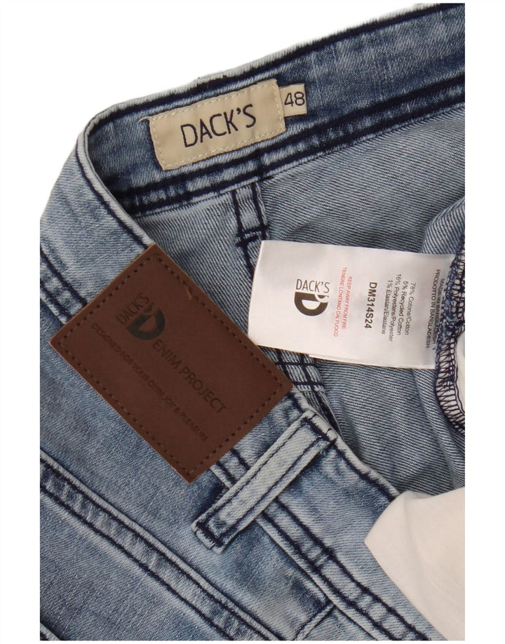 Dacks koniske jeans til kvinder IT 48 XL W34 L32 blå bomuld