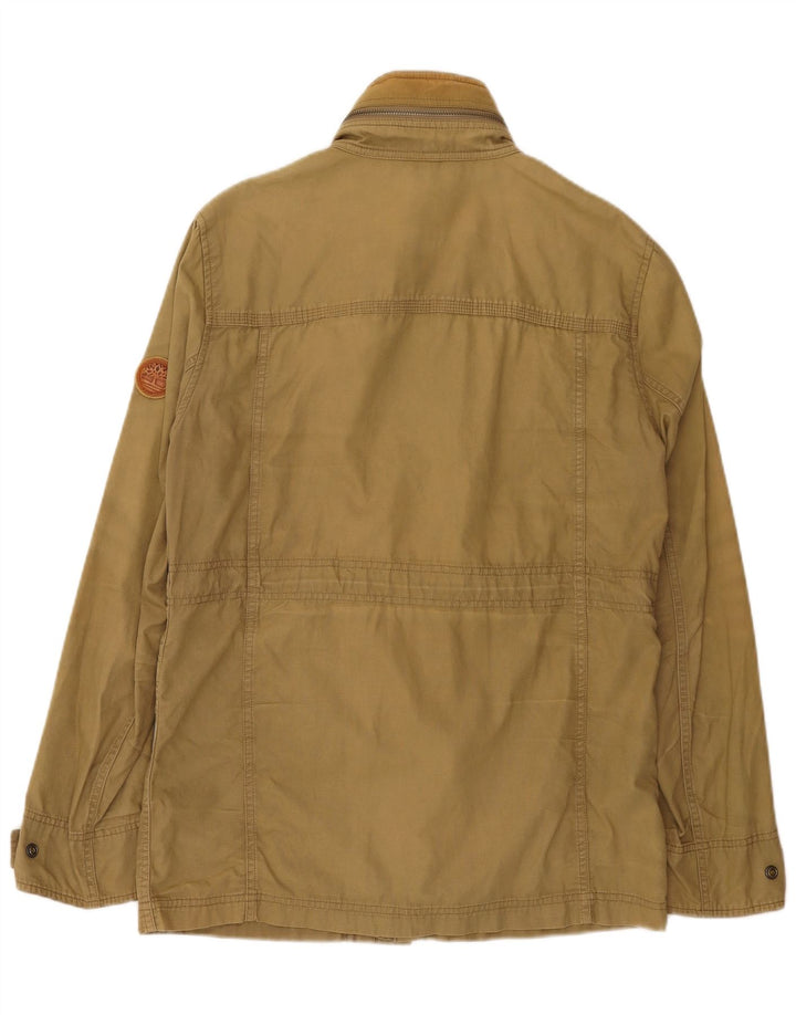 Timberland Herre Hooded Utility Jacket UK 36 Small Khaki Cotton