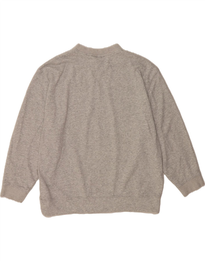 ADIDAS Womens Oversized Sweatshirt Jumper UK 12 Medium Grey Cotton Vintage Adidas and Second-Hand Adidas from Messina Hembry 