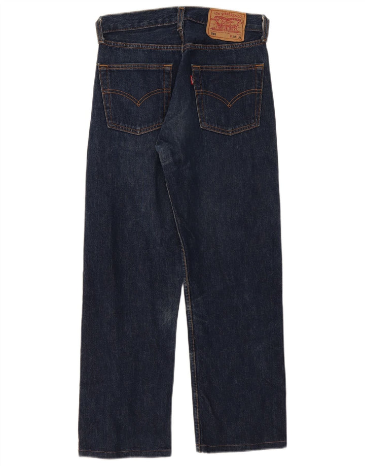 Levi's Dame 501 Straight Jeans W28 L26 Marineblå Bomuld