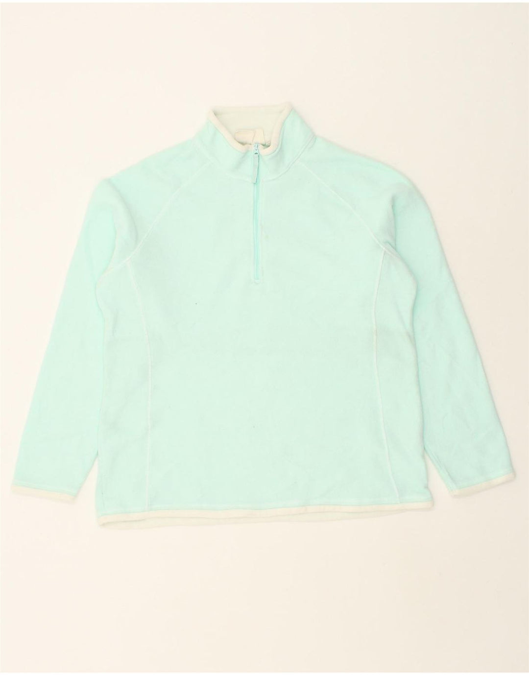 MOUNTAIN WAREHOUSE Womens Zip Neck Fleece Jumper UK 16 Large  Blue Vintage Mountain Warehouse and Second-Hand Mountain Warehouse from Messina Hembry 