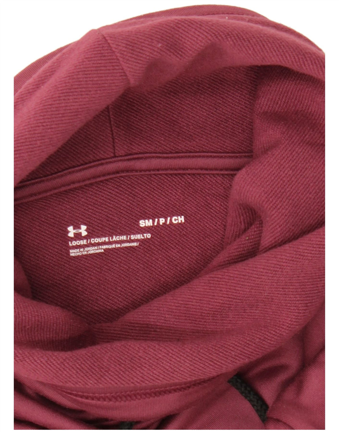 UNDER ARMOUR Dame Oversized Sweatshirt Jumper UK 10 Small Burgundy