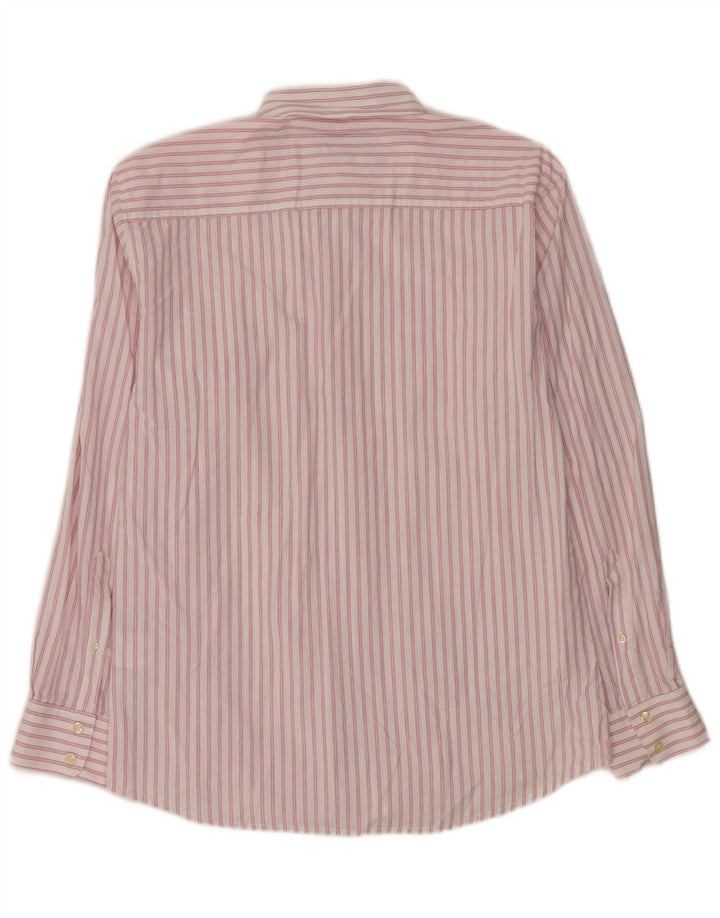 Marlboro Classics herreskjorte stor pink nålestribet bomuld