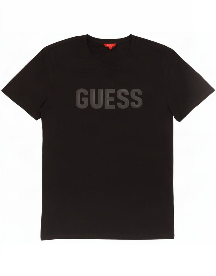 Guess Herre Grafisk T-Shirt Top Stor Sort Bomuld