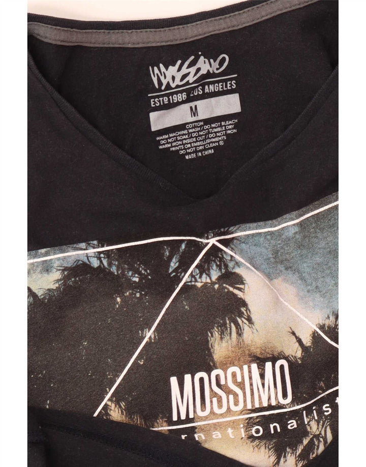 Mossimo Herre Los Angeles Grafisk T-Shirt Top Medium Sort Bomuld