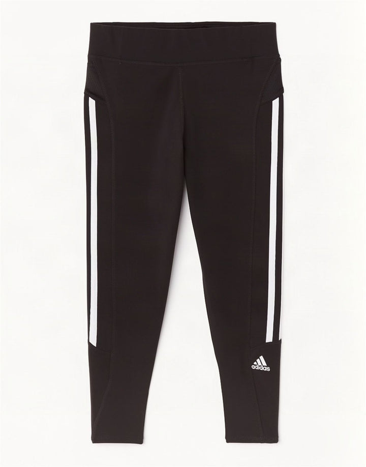Adidas Dame Climalite Capri Leggings UK 8 Small Black Polyester