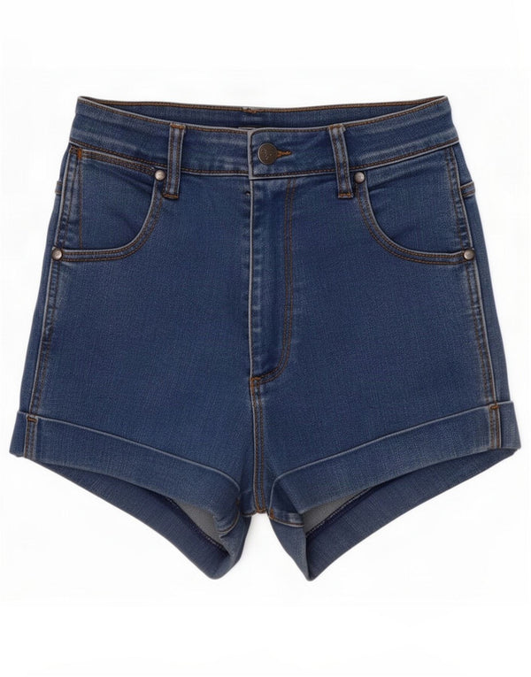 Wrangler Womens Pin Up denimshorts UK 8 Small W24 Navy Blue Cotton