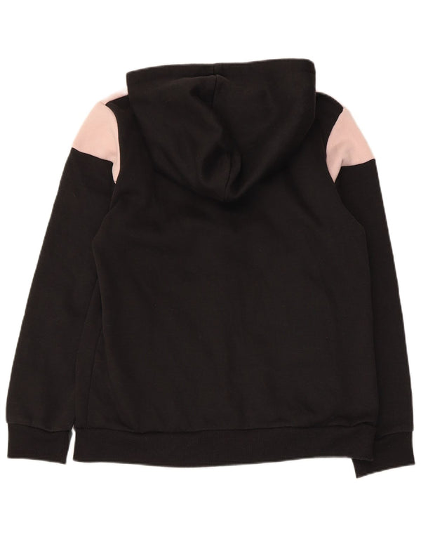 Umbro Dame Hættetrøje Sweater UK 12 Medium Sort Colourblock Bomuld
