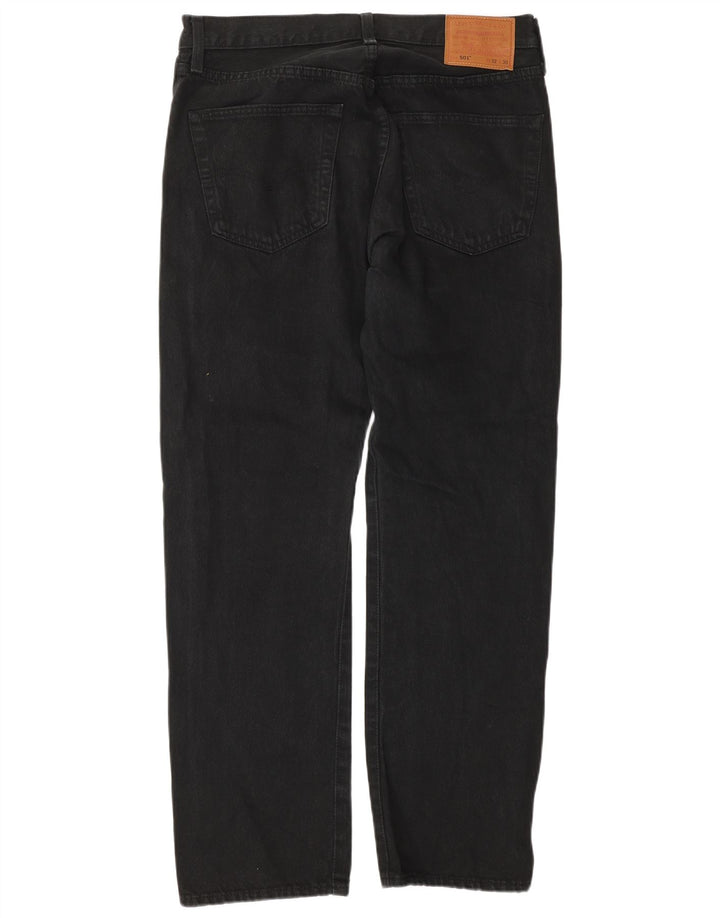 Levi's Herre 501 lige jeans W32 L30 sort bomuld