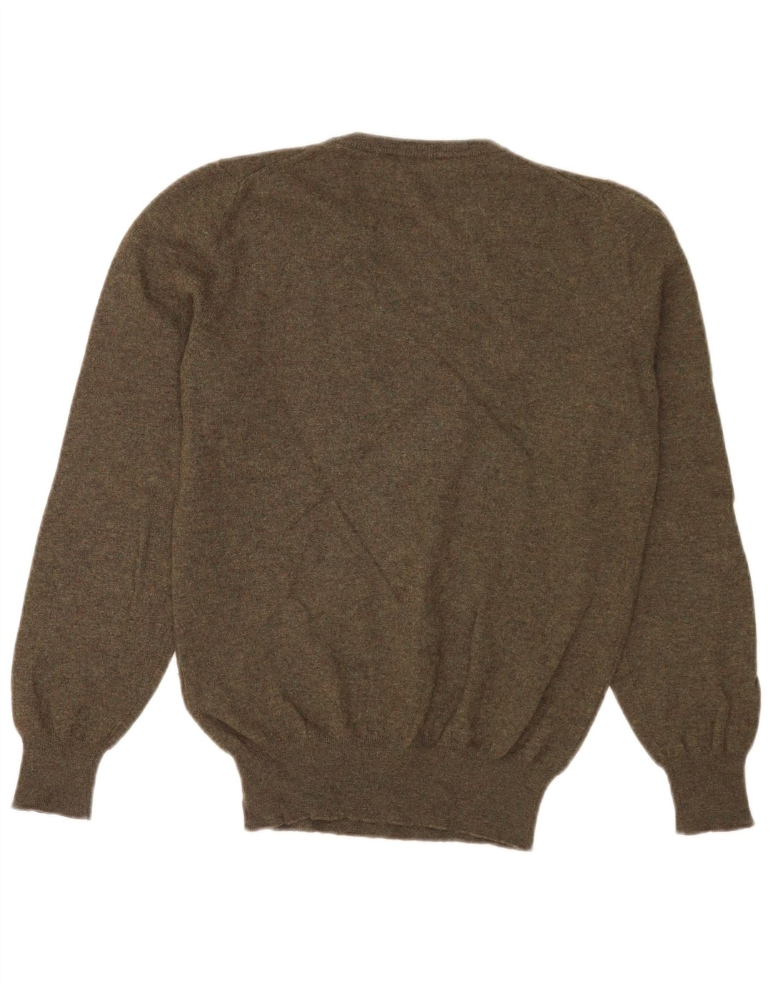 Fred Perry Herre Crew Neck Jumper Sweater Small Khaki Wool